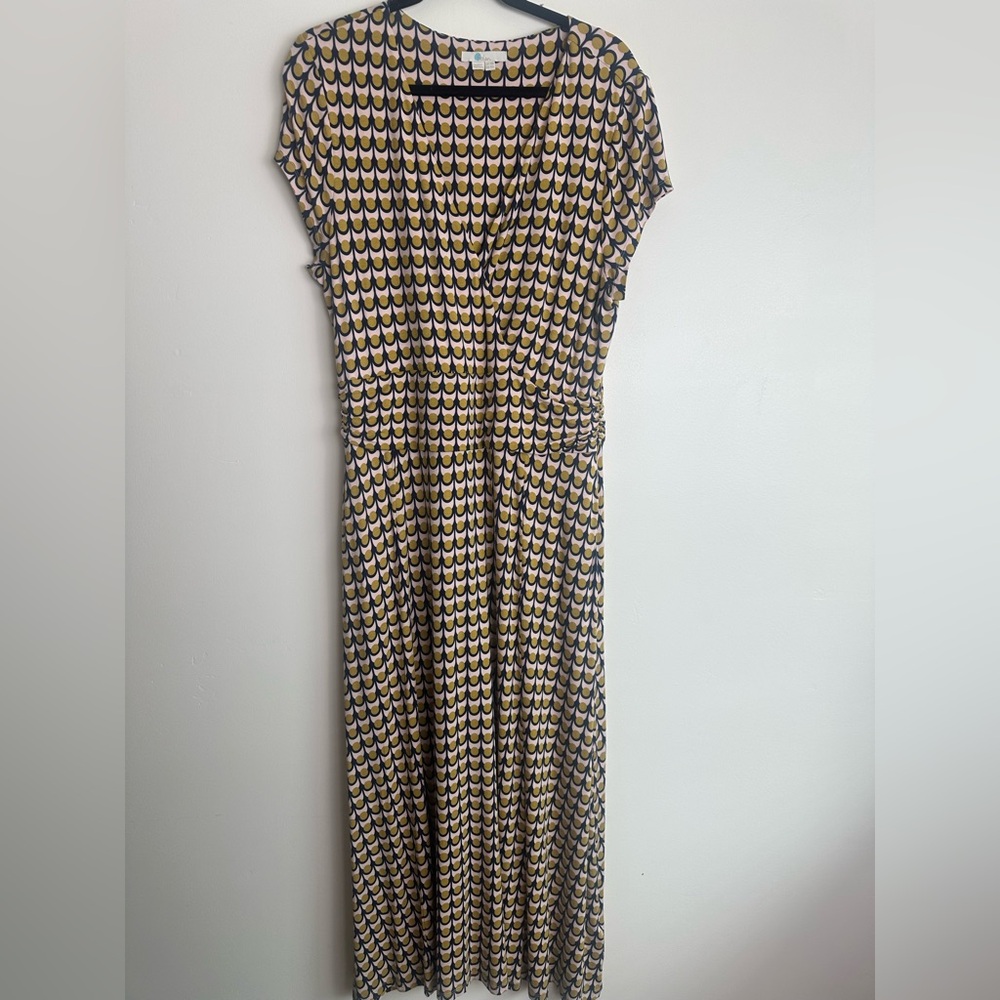 LIKE NEW BODEN Lily Geometric Midi Dress Size 14 - Picture 2 of 6